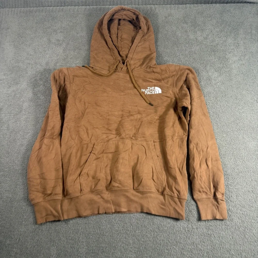 The North Face Mens Brown Never Stop Exploring Box Logo Hoodie Small